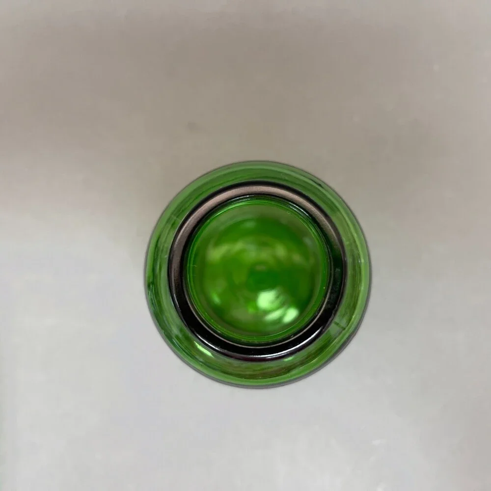 Green Glass Bottle Empty 5 3/8